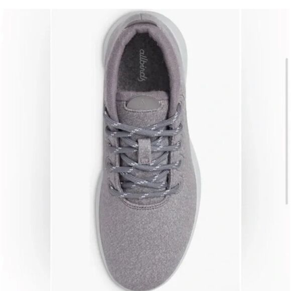 Allbirds | Womens Wool Runner-Up Mizzle Light Gray High Top Lace Up Sneakers 10 - Picture 3 of 6
